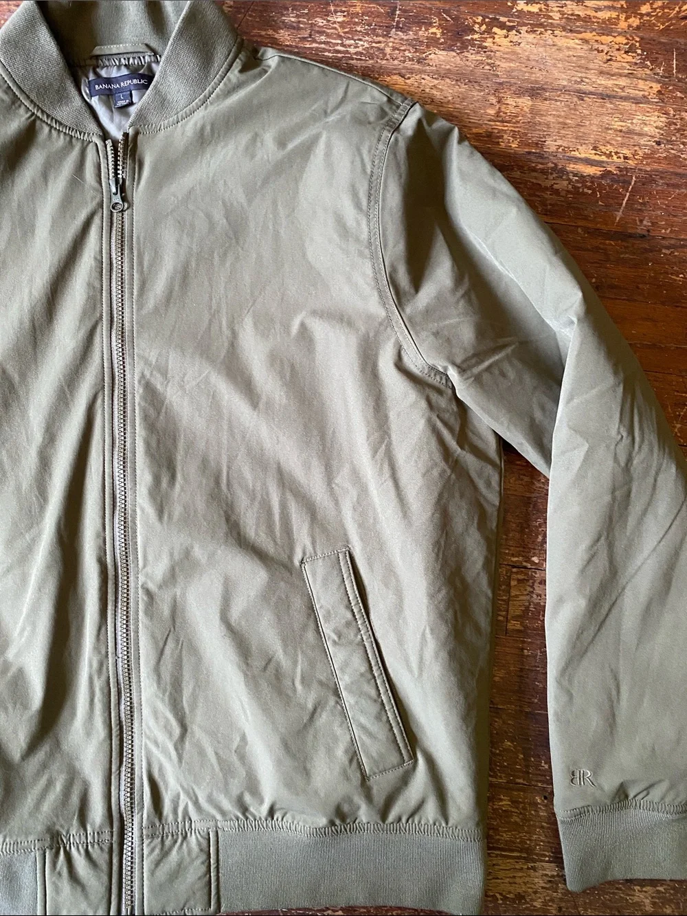 Men's Banana Republic Olive Green Bomber Jacket Size MD